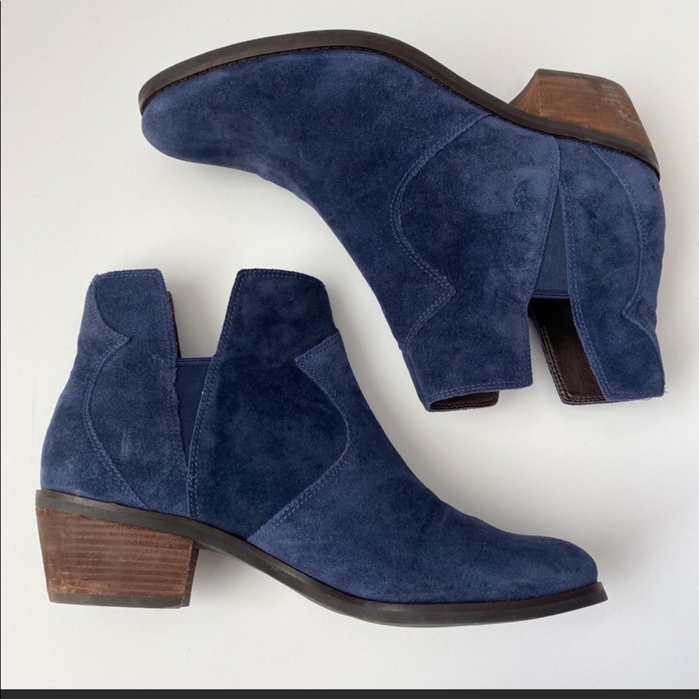 Cole Haan Blue Suede Chelsea Boots
